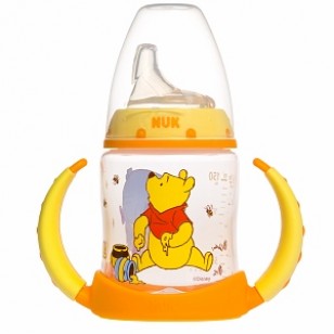 NUK  Winnie the Pooh 150ml 寬口徑PP學飲奶瓶連手柄